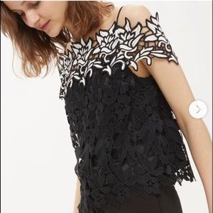 Top Shop Lace Off Shoulder Top Self Portrait style